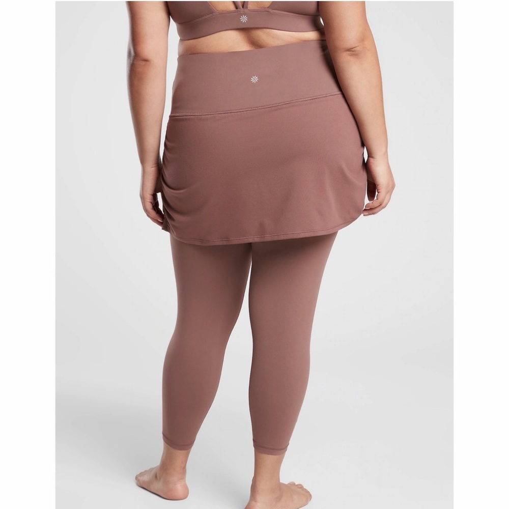 Athleta (Hearth Rose) Brown Skirted Leggings NWT SZ XL - Picture 5 of 16